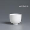 White Jade Kung Fu Small Tea Cup Tea Bowl Master Cup Egg-Shell White Porcelain Cup Jade Porcelain Tea Set Tea Tasting