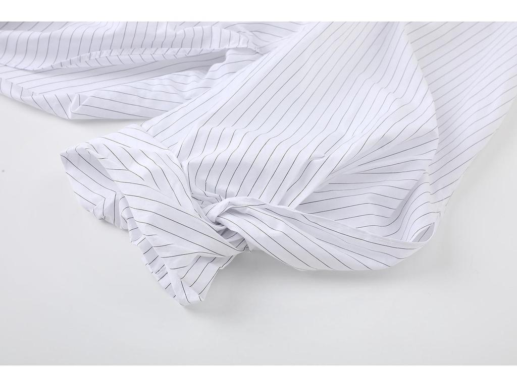 2026 Spring Women's Casual Striped Lapel Shirt - Simple, Versatile, and Chic