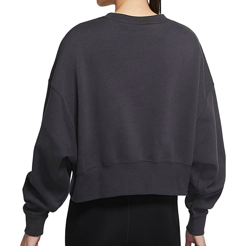 Nike Logo Sports Casual Crewneck Sweatshirt Women Sweatshirt Dark-Gray DJ4136-062