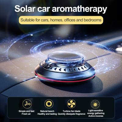 Deodorante per auto a energia solare, fragranza a lunga durata, deodorante in lega di alluminio, olio essenziale per auto