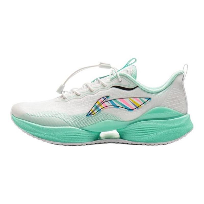 Li-Ning YOUNG Ultra Light 22 unisex low-top running shoes white green for physical fitness test YKFV092-1 42