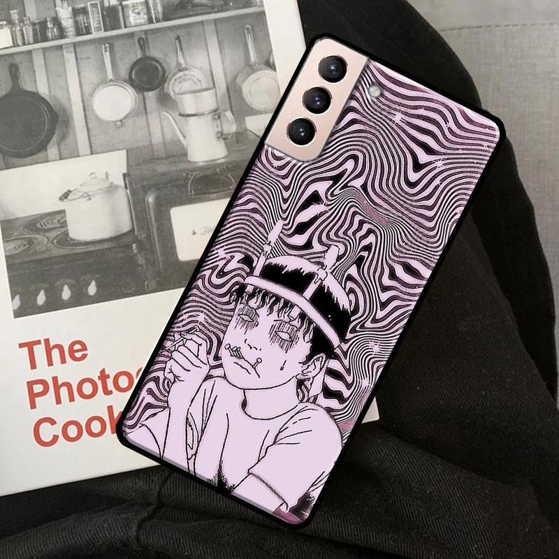

Чехол с изображением аниме Junji Ito Terror Horror для Samsung Galaxy S20 FE S22 S21 Ultra Note 20 S8 S9 S10 Note 10 Plus S21 FE Note 20 Ultra