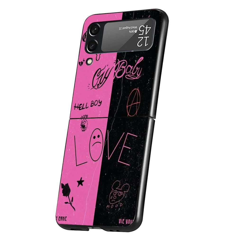 Lil Peep Singer Case Phone Cover for Samsung Galaxy Z Flip 6 5 4 3 5G ZFlip6 ZFlip5 ZFlip4 ZFlip3 Black Hard Trend Fundas