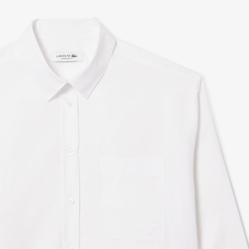 [Lacoste] Women's Oversized Poplin Shirt CF0215-55N001