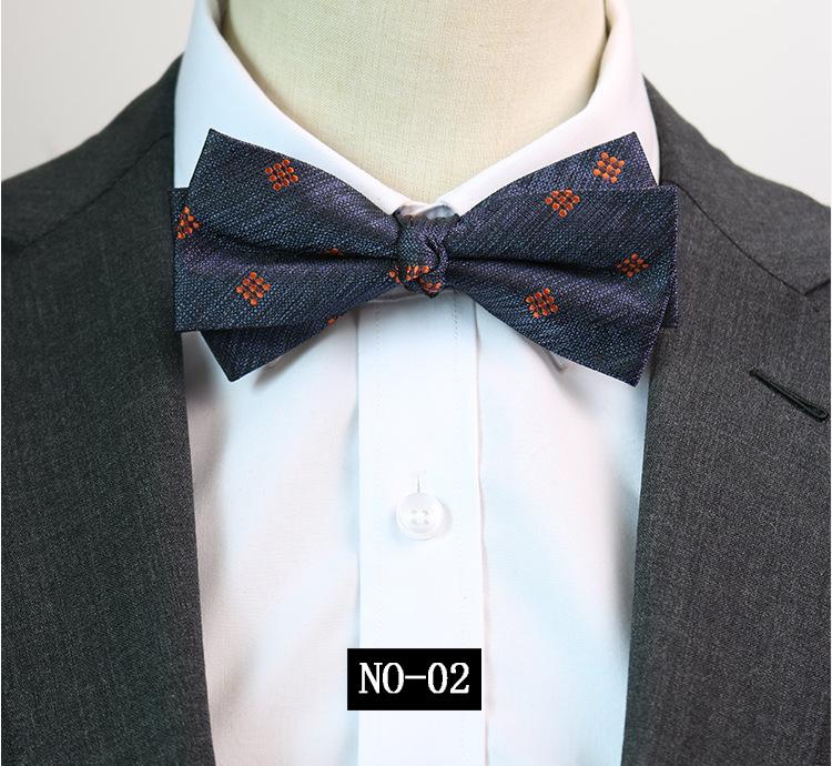 Pattern Bow Tie Men'S Banquet Business Wedding Groom Best Man Gentleman'S Dress Studio Burgundy Navy Bow