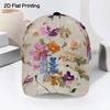 Flower Sun Hat Sun Hat Men and Women Summer Outdoor Hat D Print Cap Flower Baseball Cap