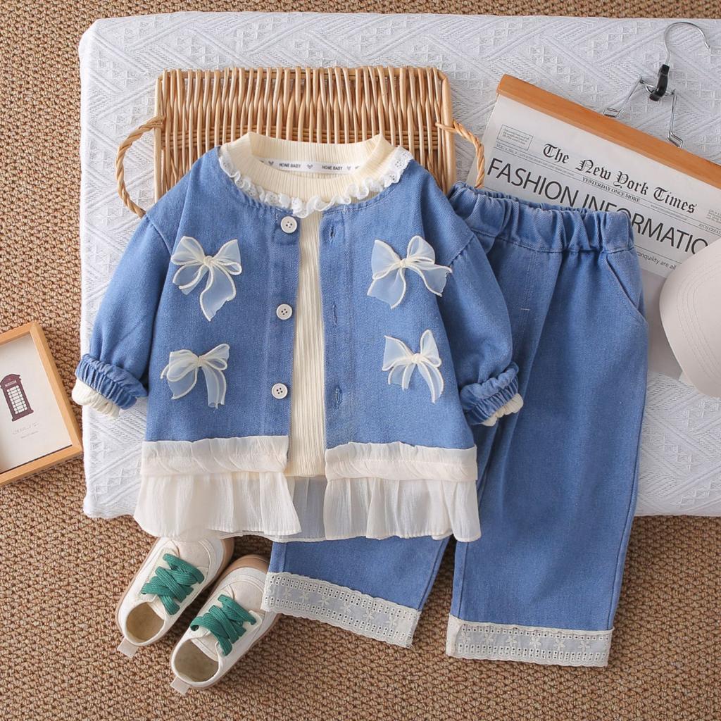 Kids Casual Long-Sleeve Set, Comfortable Daily Wear Outfits