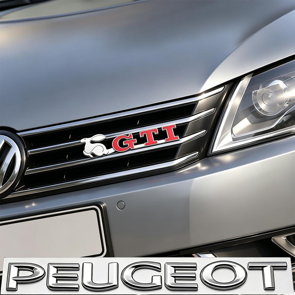 IMNOV1 3D Metal GTD Logo Emblem Badge Car Front Grill Decorative Accessories For VW Golf T‑Roc Tiguan Polo Passat T‑Cross Taigo ID.4