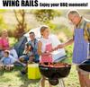 Stainless Steel Wing Rails Grilling Skewer Bbq Reusable Barbecue Tools Chicken Wings And Kabobs Perfect Outdoor Grilling Camping