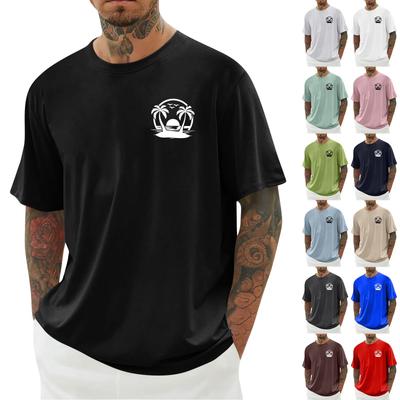 Men's Hawaii Printed T-Shirt Men's Loose Casual Short Sleeve Top