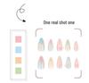 Summer 3D Butterfly Nail Art Almond Press-Ons - Gradient Bubble Bead Design