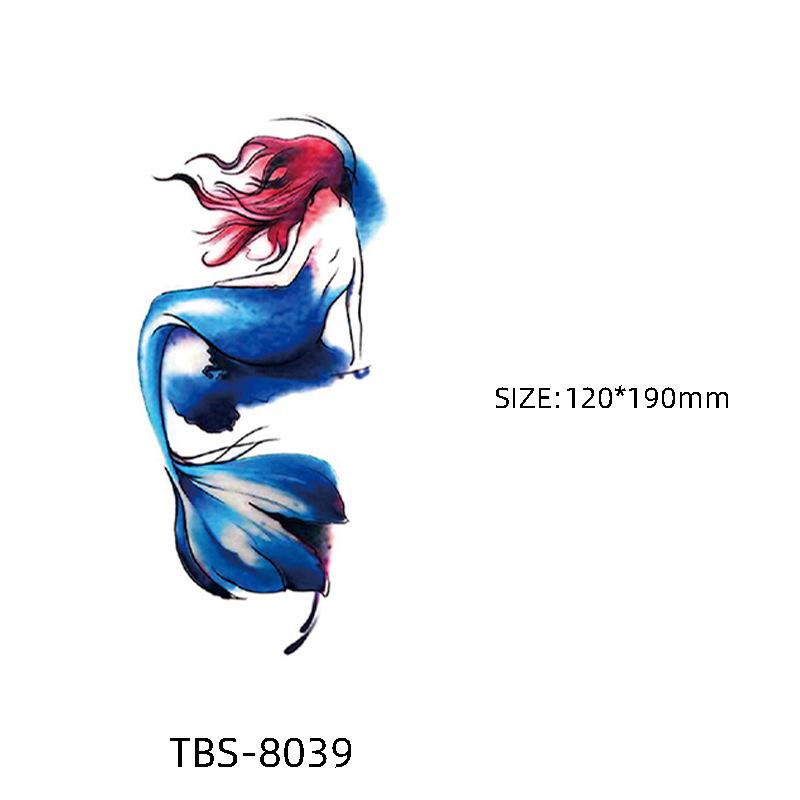 Waterproof Semi-Permanent Black & White Totem Flower Tattoo Stickers