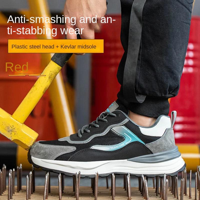 Antistatische Wrok-Sicherheitsschuhe für Herren mit zusammengesetzter Zehenpartie, unzerstörbar, verhindern Durchstechen, Turnschuhe, Stiefel, leichte Herrenschuhe