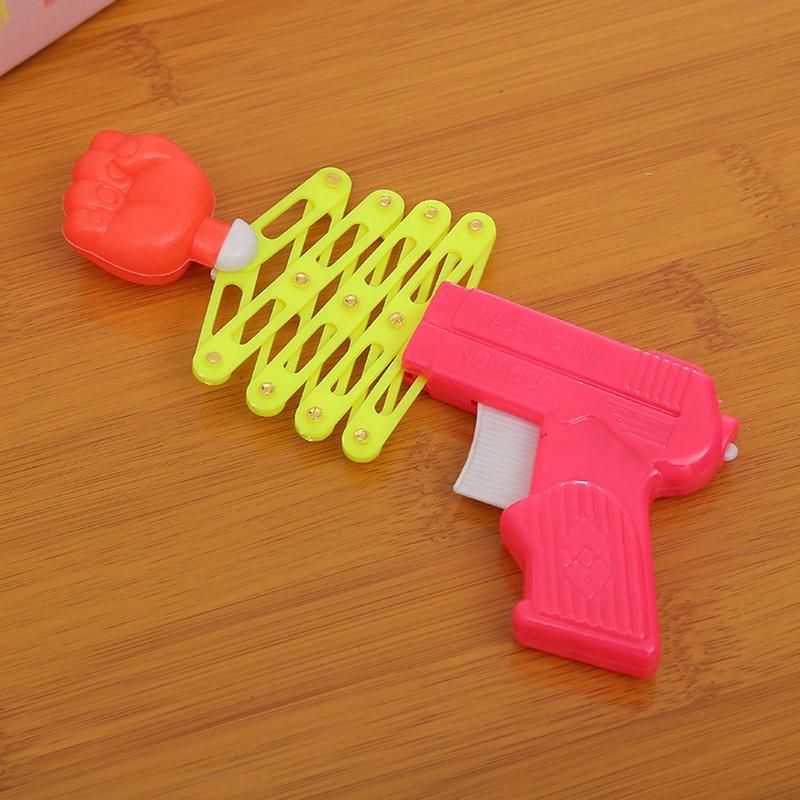 2Pcs Children's Toy Guns Creative Telescopic Fist Guns April Fool's Toy Guns and Spring Toy Gun