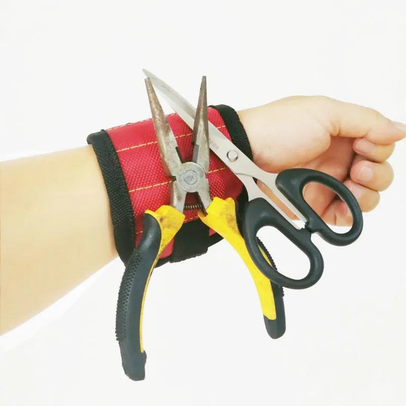 Polyester Magnetic Wristband Strong Magnets Portable Bag Electrician Tool Bag Screws Drill Holder Repair Tool Belt