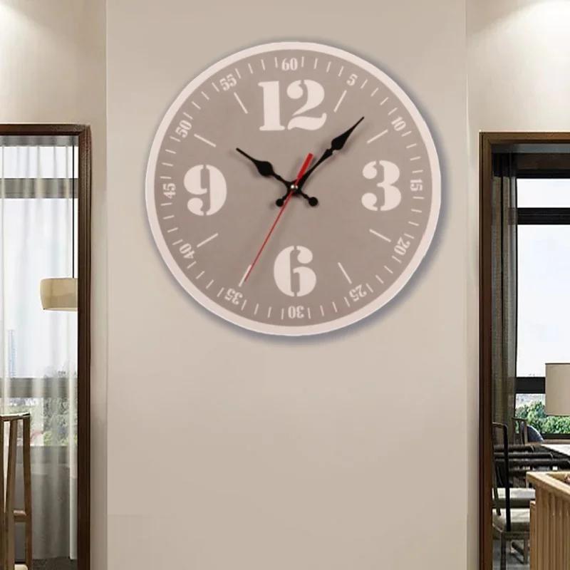 11 Inch Simple Modern Wooden Wall Clock Living Room Art Silent Clock Fashion Light Personality Decorated Study Livingroon