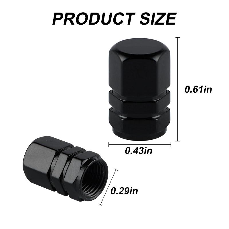 4Pcs Aluminum Alloy Car Wheel Tire Valve Caps Tyre Rim Stem Covers Airdust Waterproof For Automobiles Motorcycles Trucks Bikes