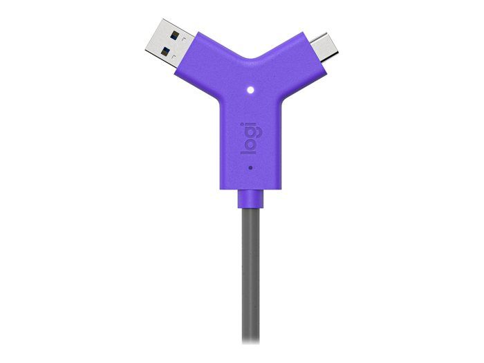 Liaison Pour Ordinateur Portable - Logitech - Swytch - USB Type A Et C - Résolution Jusqu'à 4K - Noir