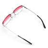 Rectangular Sun Glasses  90s Classic Fashion Summer Street Shot Decoration Luxury Metal square Frameless Sunglasses