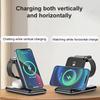 30W 3 In 1 Foldable Fast Wireless Charger Stand For iPhone 16 15 14 13 12 11 Apple Watch 8 7 6 Airpods Pro Charging Dock Station