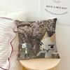 Cartoon Toro Inoue Cute cat cushion cover Pillow Case Pillowcase Soft Skin Friendly & Comfortable with a Hidden Zipper
