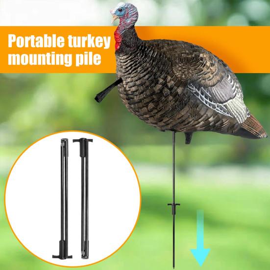 1/2/3/4Pcs Turkey Decoy Hunting Stake Collapsible Portable Lightweight Decoys Pole Turkey Decoy LCD Stake Replacement Hunting Accessories
