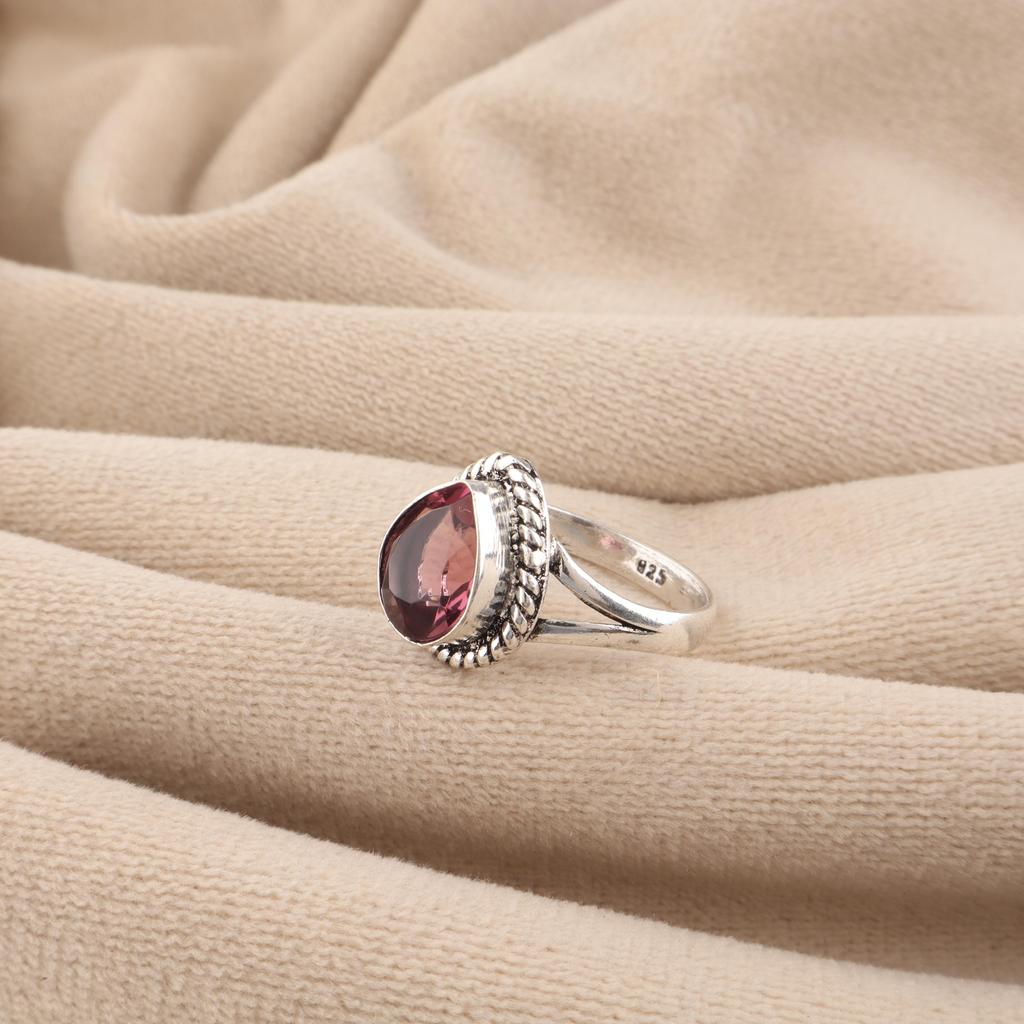 Rhodolite Gemstone 925 Sterling Silver Jewelry Handmade Designer Women Ring For Girls RR-85-15