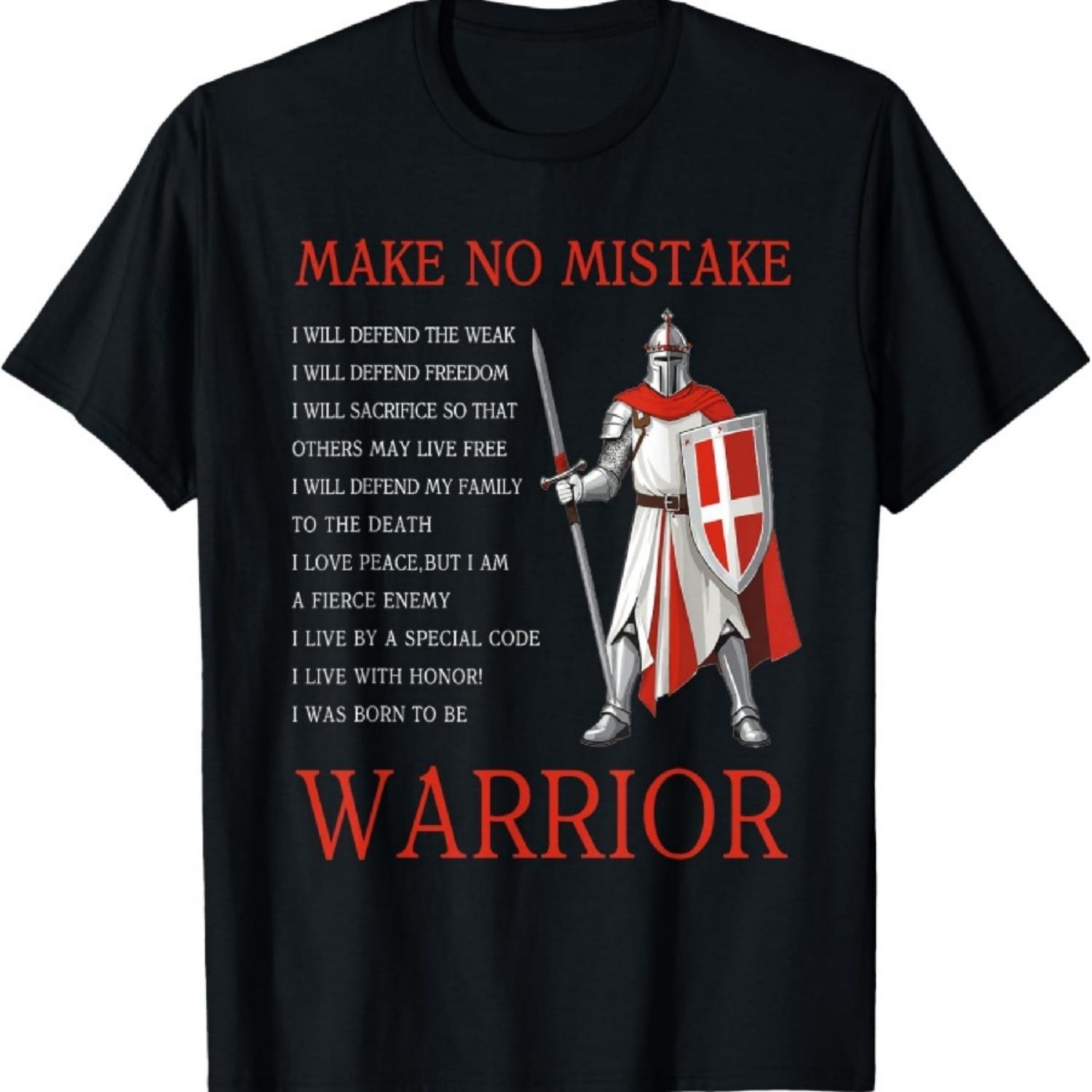 Футболка «Рыцарь-тамплиер: не ошибайся, крестоносец» XXXXXL чёрный