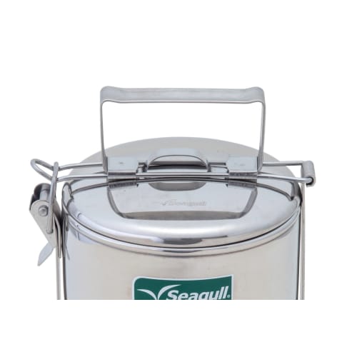 Seagull Bento Box Food Carrier, 2-Tier, 12cm, Stainless Steel