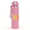 1PC Be Kind Multicolor Retro Letter Print 750ml Color Plastic Sports Water Bottle Leakproof Flip Straw Lid Suitable for Sports Office Home Use