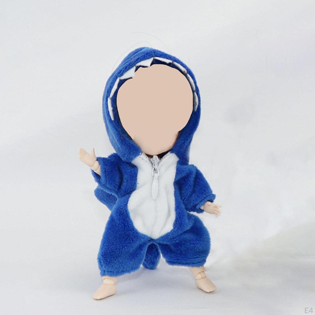 Doll Clothes Shark Bodysuit with Zipper :12