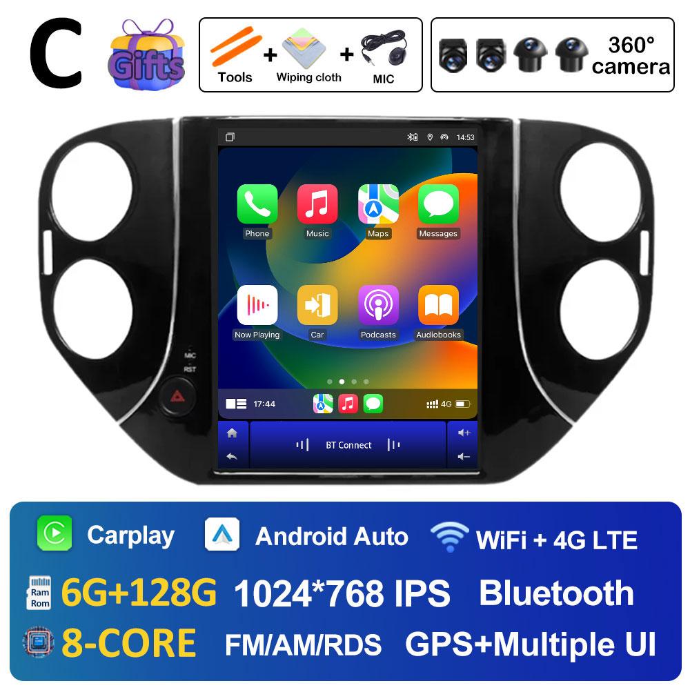 Sistem Inteligent Pentru Volkswagen Tiguan 1 NF 2007 2008 2009 2010 2011 - 2016 Android Auto Wireless Carplay Ventilator de Răcire Fără 2 din