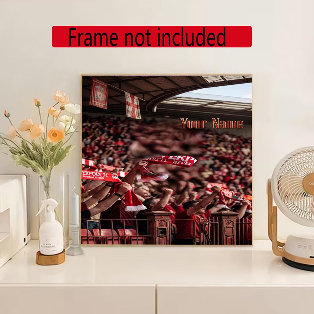 Liverpool Team Personalized Name Round Diamond Painting Kit Diamond Embroidery Painting Rhinestones Mosaic Frameless Handwork Decoration Arts