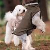 Fashion Adjustable Dog Raincoat Soft Reflective Strape Waterproof Dogs Clothes with Chest Leash Dog Stormcoat Outdoor
