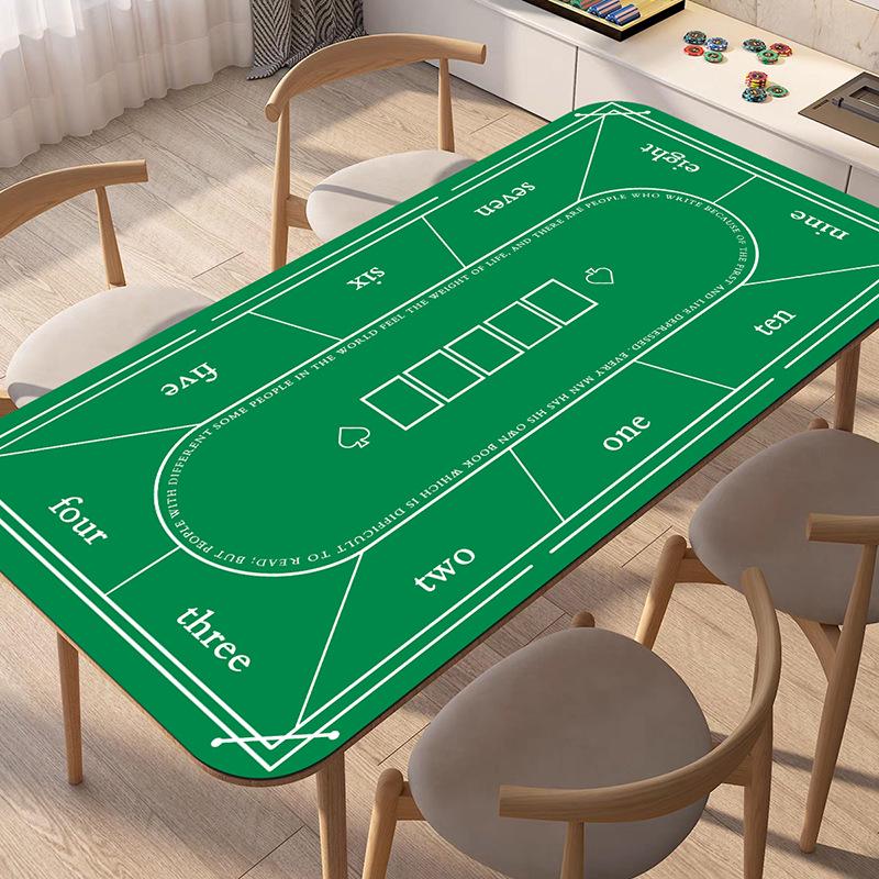 Large Non-Slip Texas Hold'em Poker & Baccarat Soft Cloth Table Mat with Diatom Mud