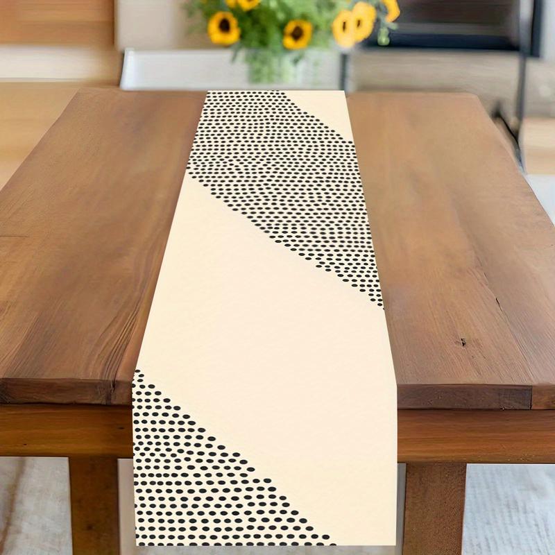 Modern Minimalist Polka Dot Geometric Pattern Table Runner, Home Dining Table Decor 40x140cm