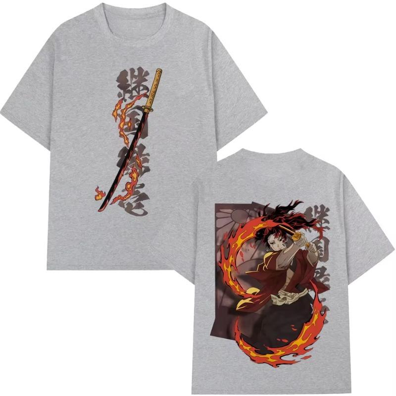 Anime Demon Slayer Tsugikuni Yoriichi Graphic T Shirt Men Women Clothing Fashion T-shirt Male Casual Summer T-shirts