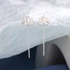 Trendy Style Charm Metal Earrings Elegant Flower Drooping Earring  Special Events