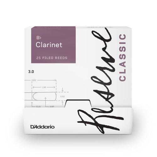 

D Addario WoodWinds D Addario Reserve Classic Reeds for Bb Clarinet, DCT0130-B25, Hardness 3.0, 25 Reeds (Individually Wrapped)