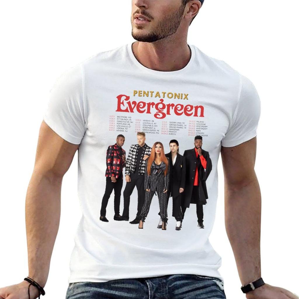 Pentatonix Christmas Evergreen TShirt Casual Light Summer Short Sleeve Top
