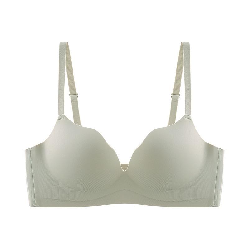 Women Seamless Push Up Gathering Shaping Anti Sagging Side Support Bra
