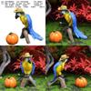 Thanksgiving Parrot Resin Figurine With Fall Harvest Decor For Home Garden Display