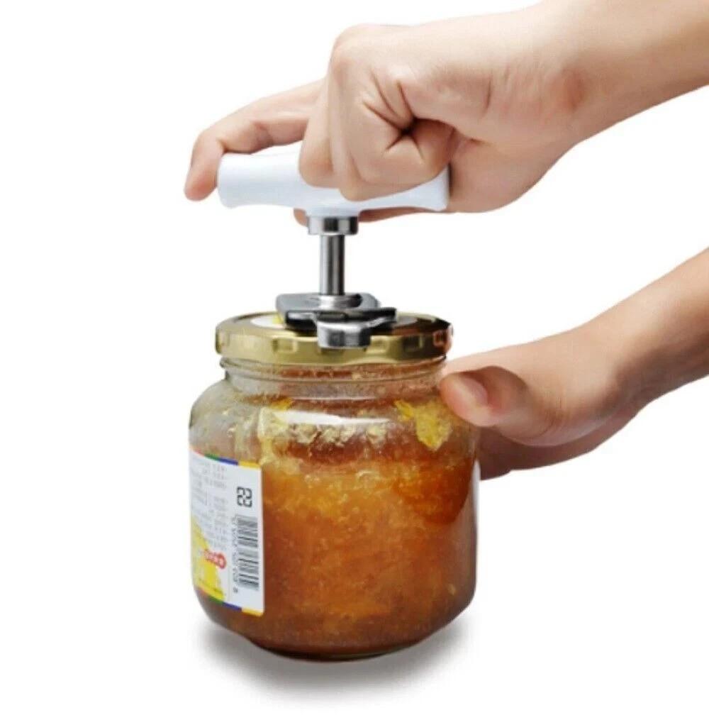 Adjustable Stainless Steel Jar Opener Manual Can Bottle Lid Gripper Effortless Kitchen Tool for Weak Hands Seniors Arthritis