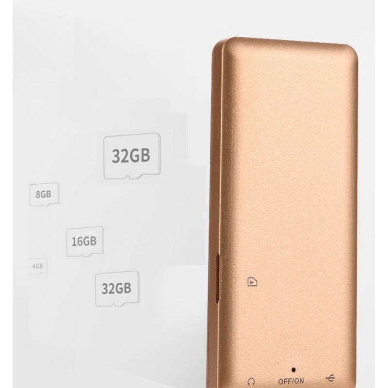 RUIRUIYU Mini Shiny USB Clip LCD Screen MP4 Media Player Support 32G TF Card Ultra Thin Lossless Sound MP4