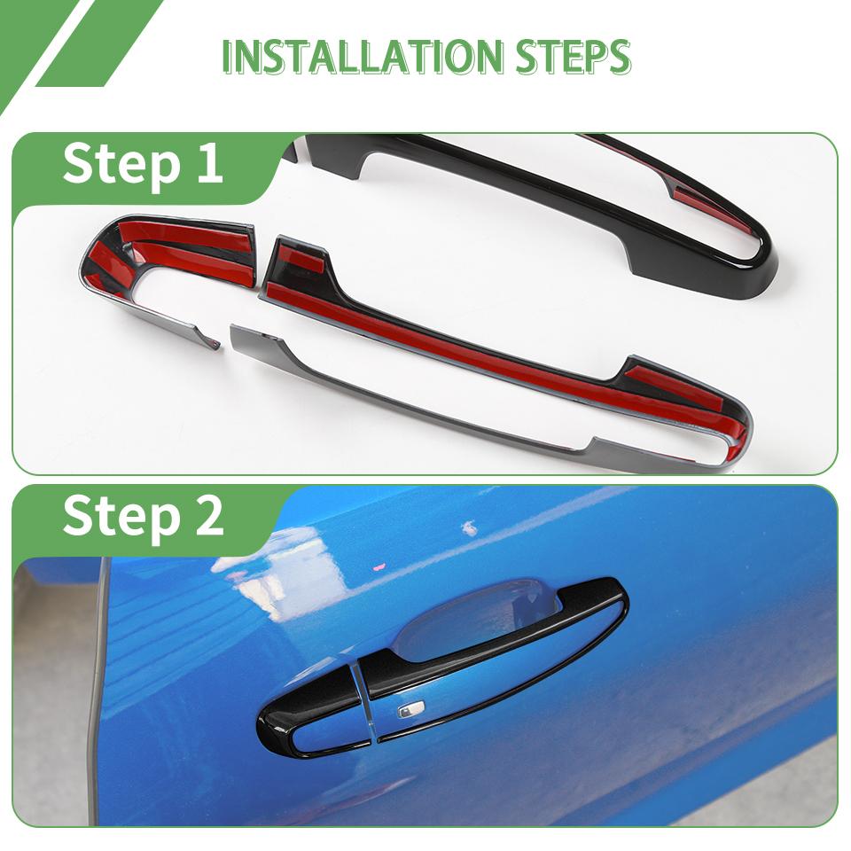  ABS Door Handle Decoration Cover Sticker Fit For Chevy Camaro 2017 Up Exterior Accessories