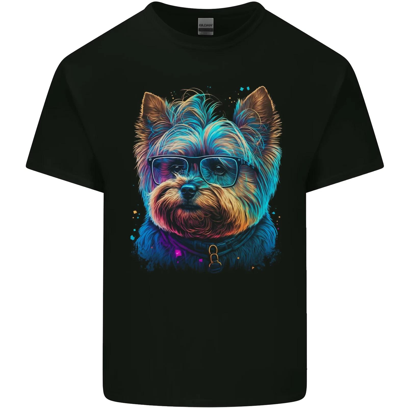 A Cool Yorkie Yorkshire Terrier Male Dog Kids T-Shirt Childrens M