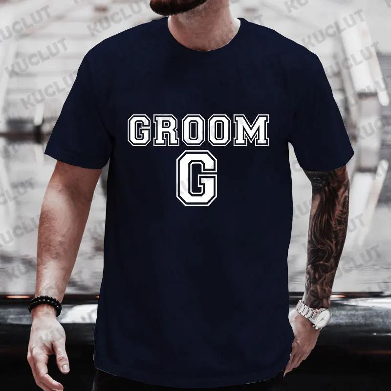 Groom Squad Best Man T Shirt Team EVG Future Groom Tshirt Friends Single Farewell Fashion Graphic Tops Bachelor Stag Party Tees