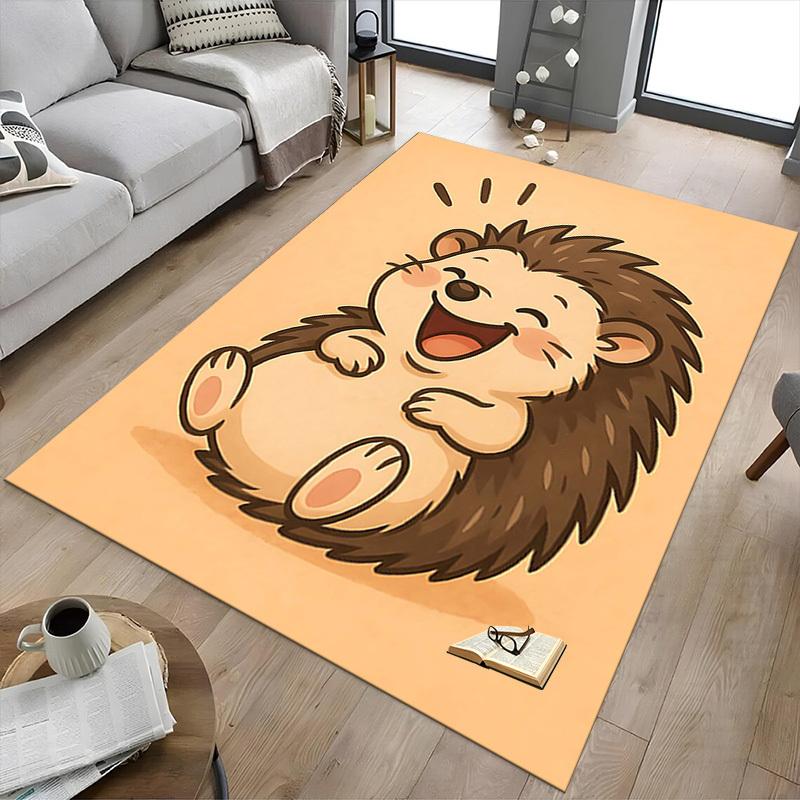 1PC Hedgehog Cartoon Anti-slip carpet, suitable for Office, bedroomand playrooms. It can also be used as a sofa footrest cover-W50