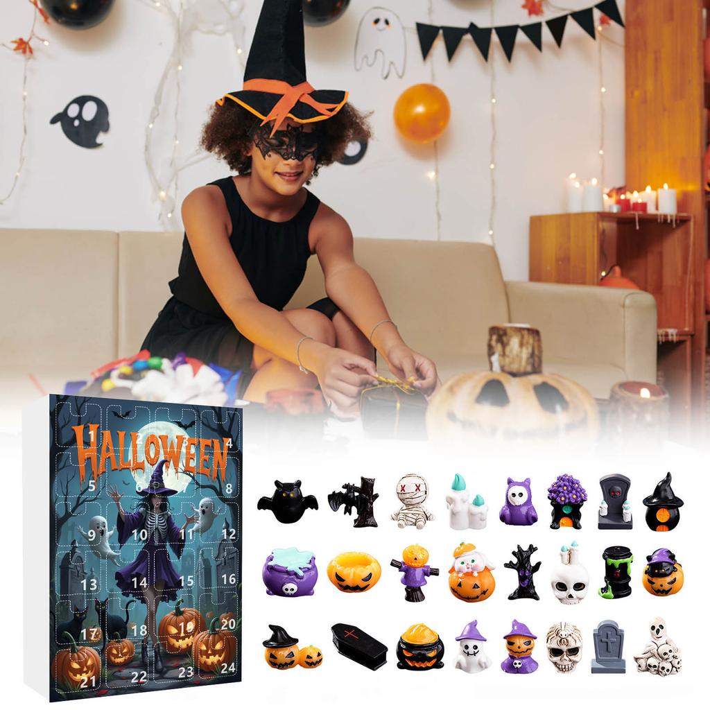 Advent 24-Day Countdown CalendarHalloween Countdown 24-Day Resin Ornament Series Calendar