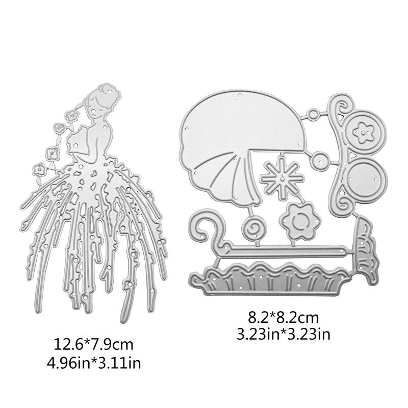 Sagome da Taglio a Fustella Figura Sposa Fustelle da Taglio Robuste in Acciaio al Carbonio Fustelle per Carta da Embossing Scrapbooking per Creazione di Biglietti